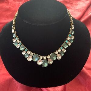 Charter Club vintage bib necklace with oval and teardrop motif